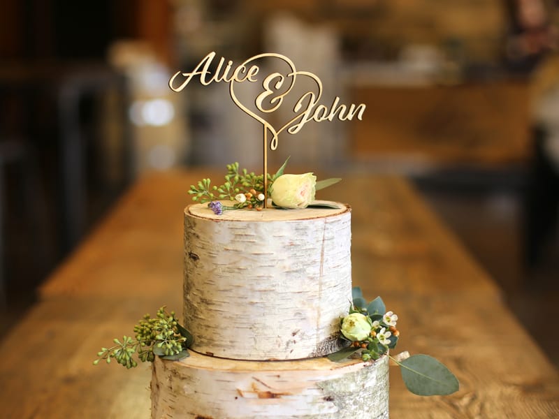 Custom Clear Acrylic Cake Topper, BIRCH HILL DESIGNS