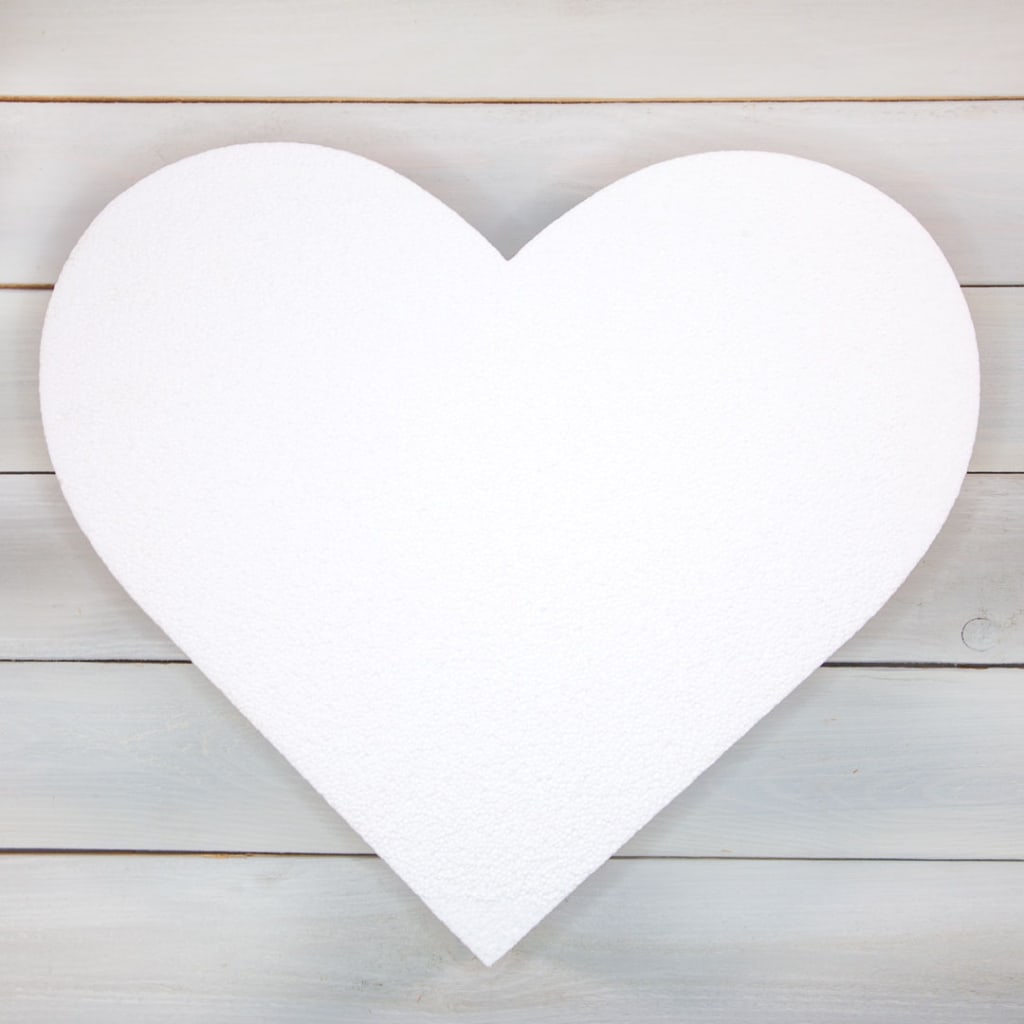 Styrofoam Heart 18in. Solid (Expanded Polystyrene)