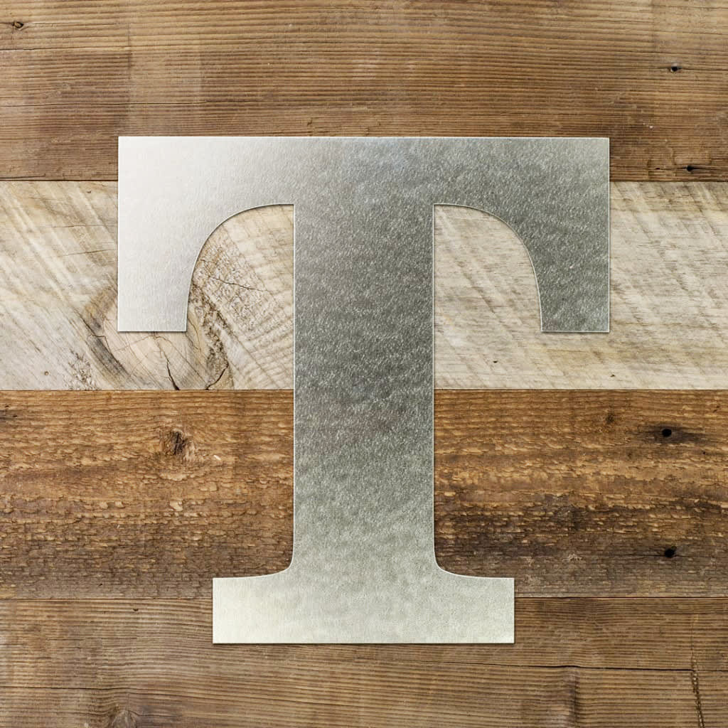 10 Inch Metal Letters and Numbers - Rusty or Natural Steel Finish - Va