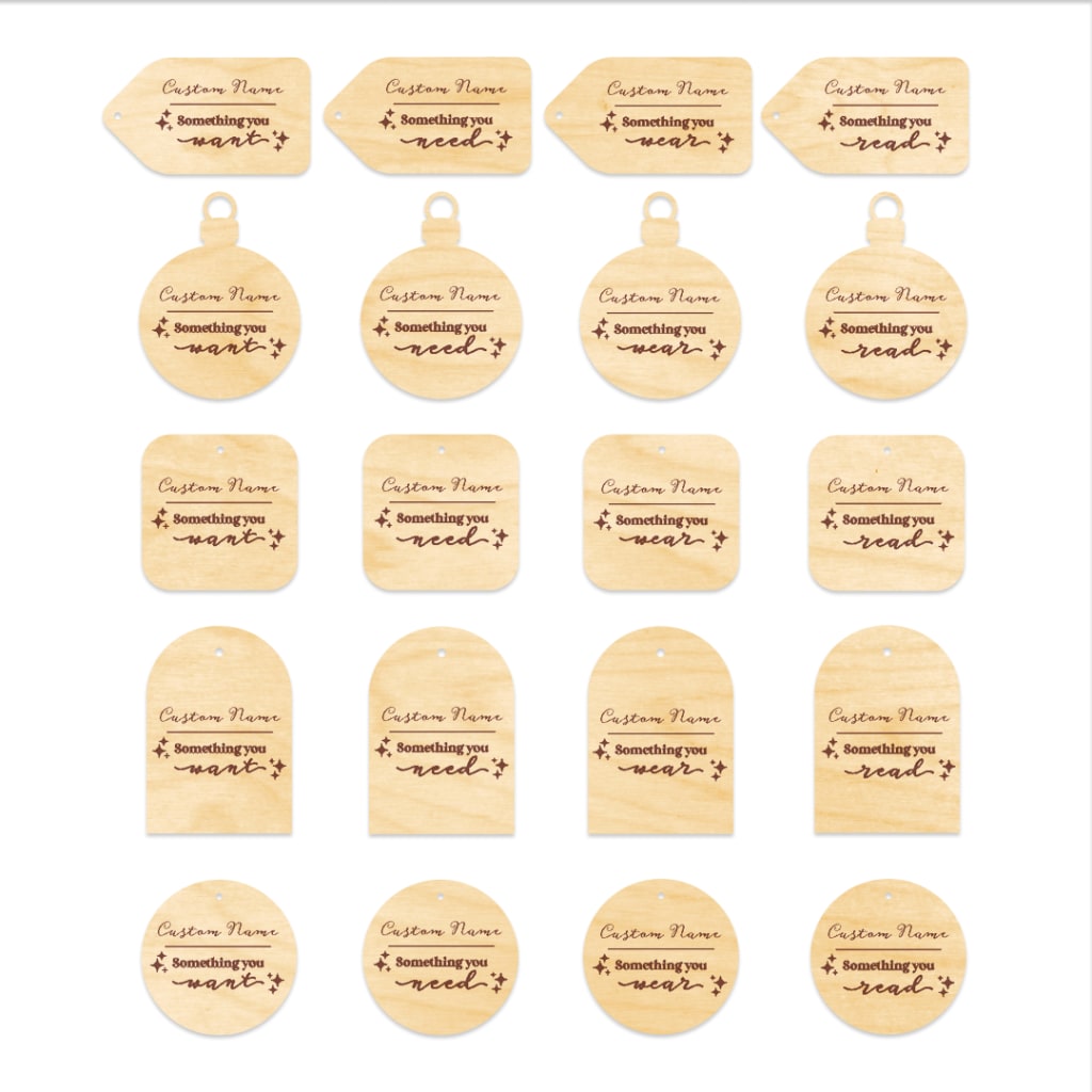 Personalized 4 Gift Rule Tags | CraftCuts.com