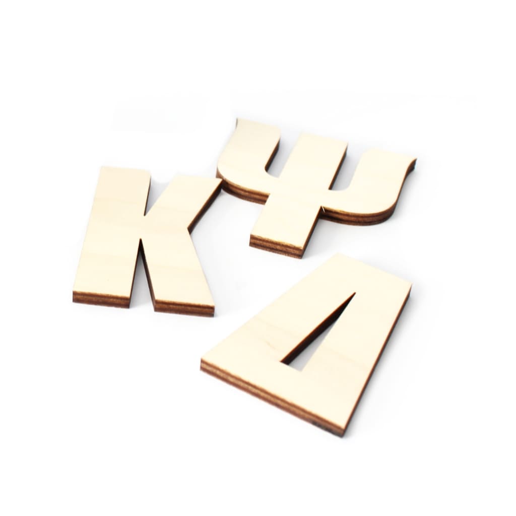 Wooden Greek Letter Nu - Fraternity/Sorority - Premium MDF Wood Letters (6  inch, Nu) 