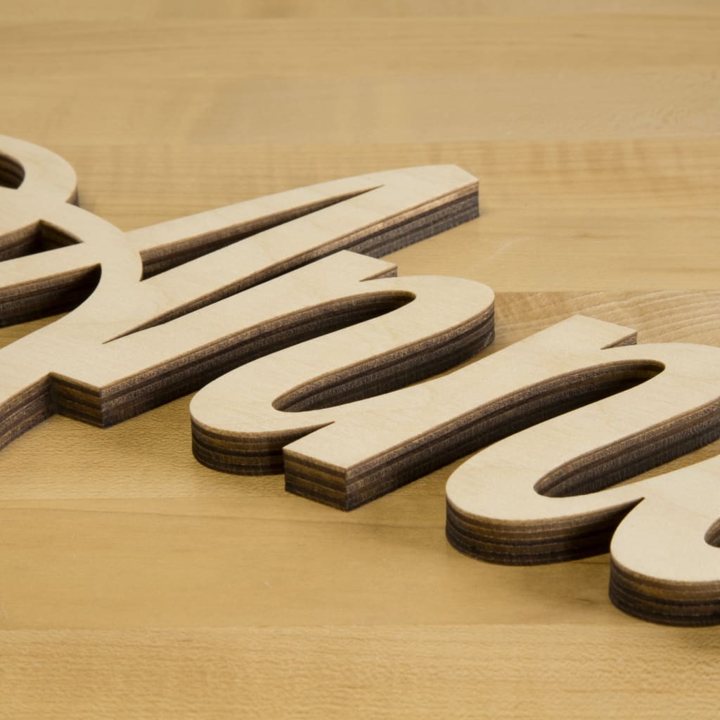 Script Wood Letters - Cursive Wood Letters