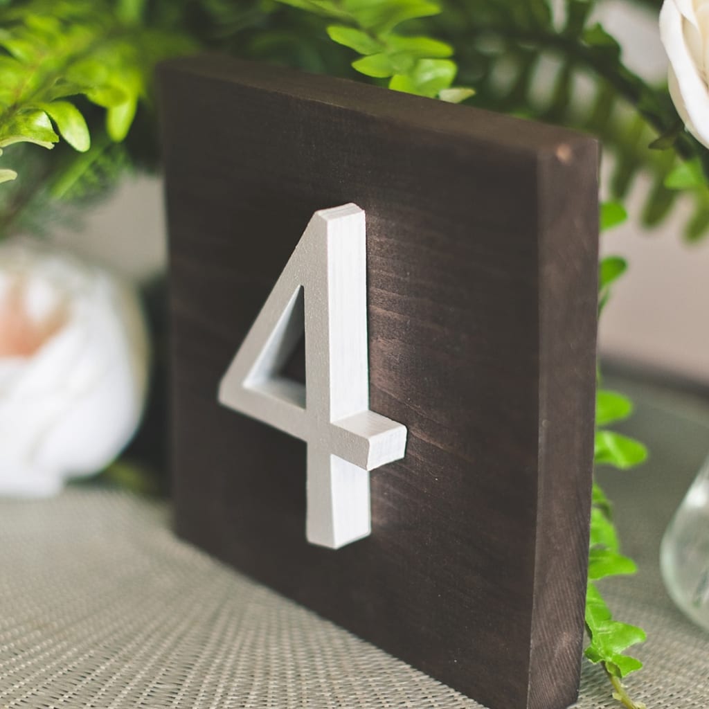 Painted Wooden Numbers Craft Cuts