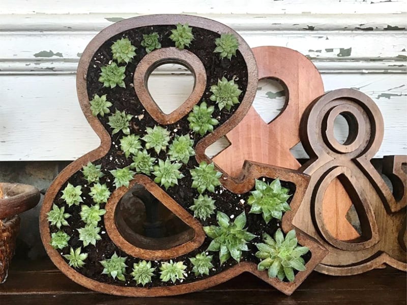 wooden letter frame