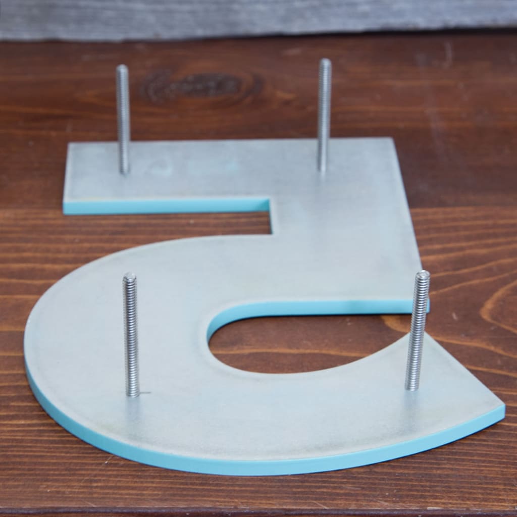 2 Inch Metal Numbers and Letters- Rusty or Natural Steel Finish