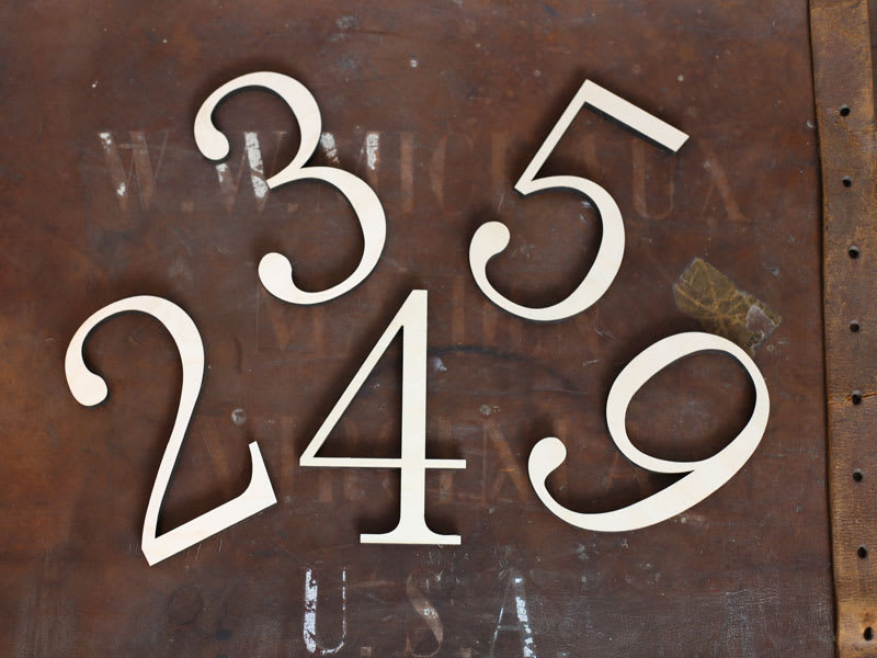 1.5 Punch Cut Wood Numbers Set by Make Market®