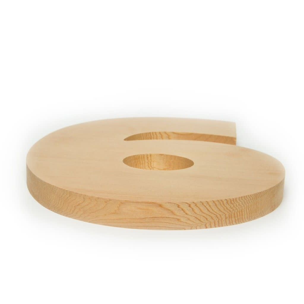 Natural wood - Numbers 6-inch 3cm 10pcs/pack