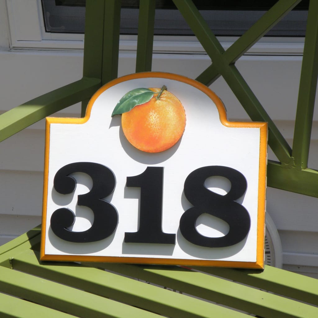 Painted Address Numbers - Custom Building Numbers