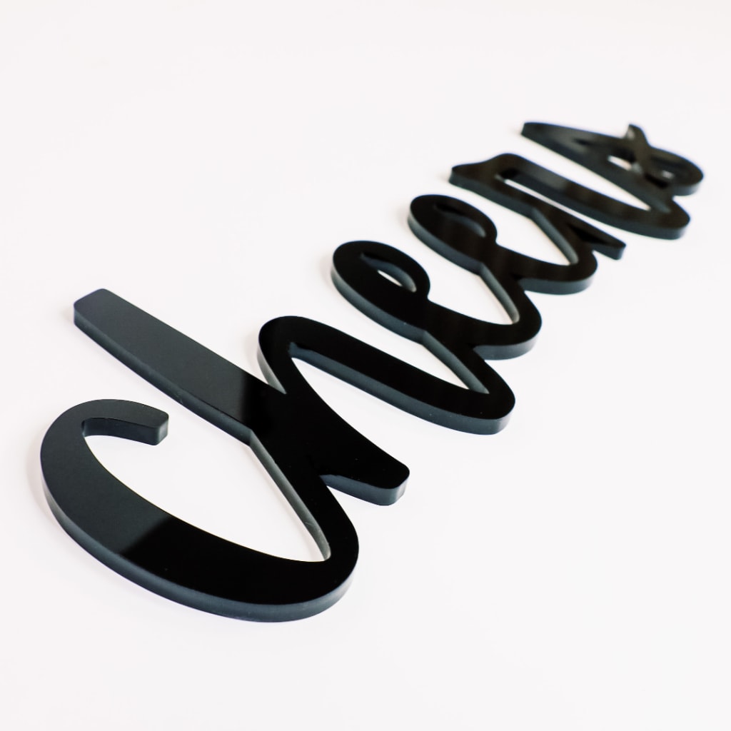 Black Acrylic Letters