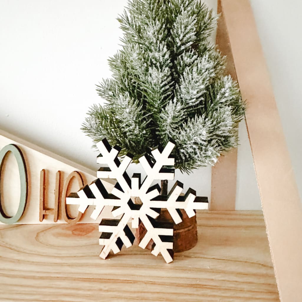 Unfinished Wood Simple Snowflake Shape - Winter Decor - Craft