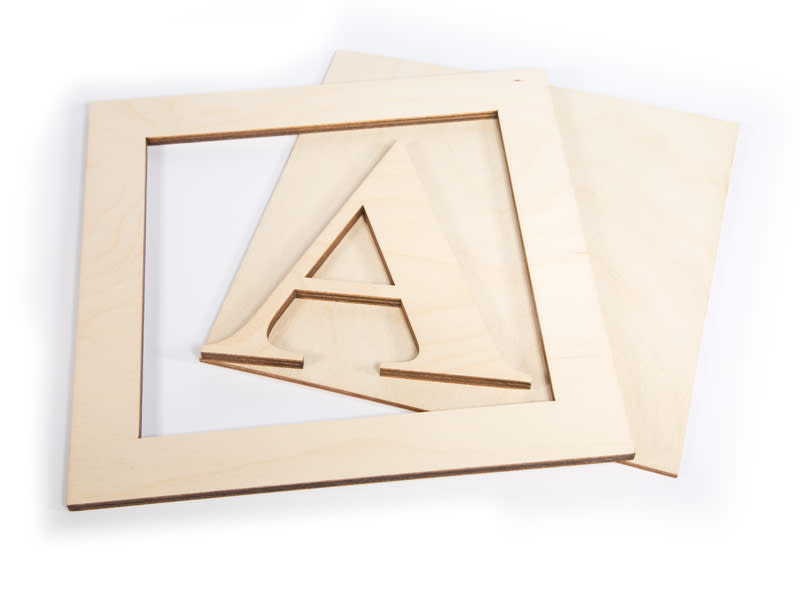 Wooden letter frame