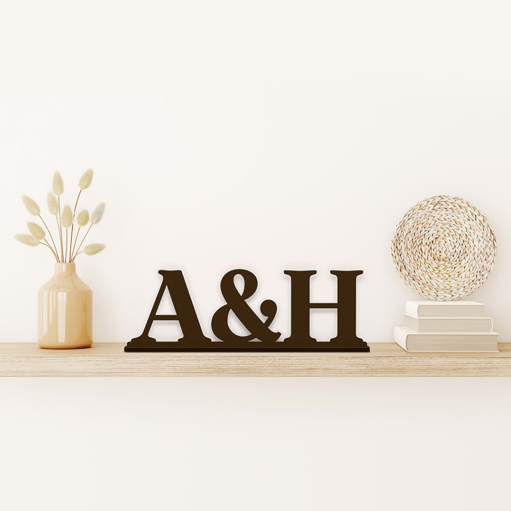 Decorative Letters for Shelf Decor, Initial Freestanding Wood