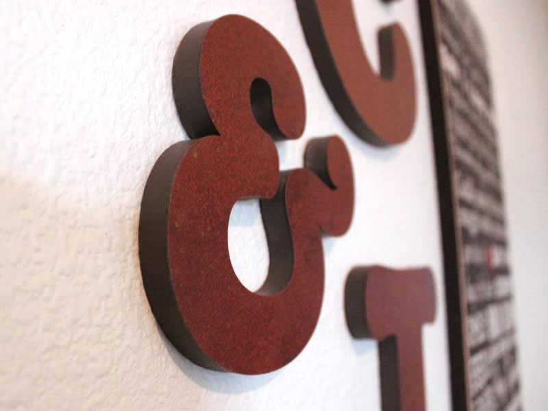 Rustic Metal Faced Wooden Letters