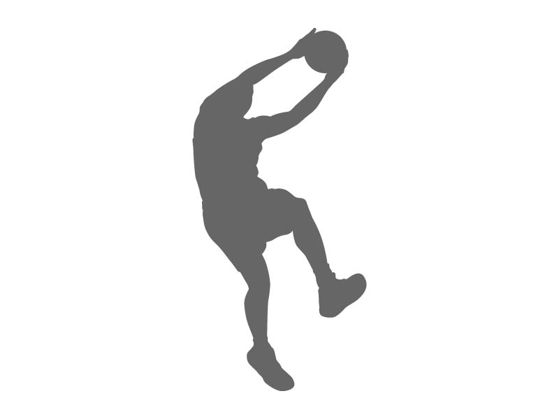 Basketball Layup Stencil