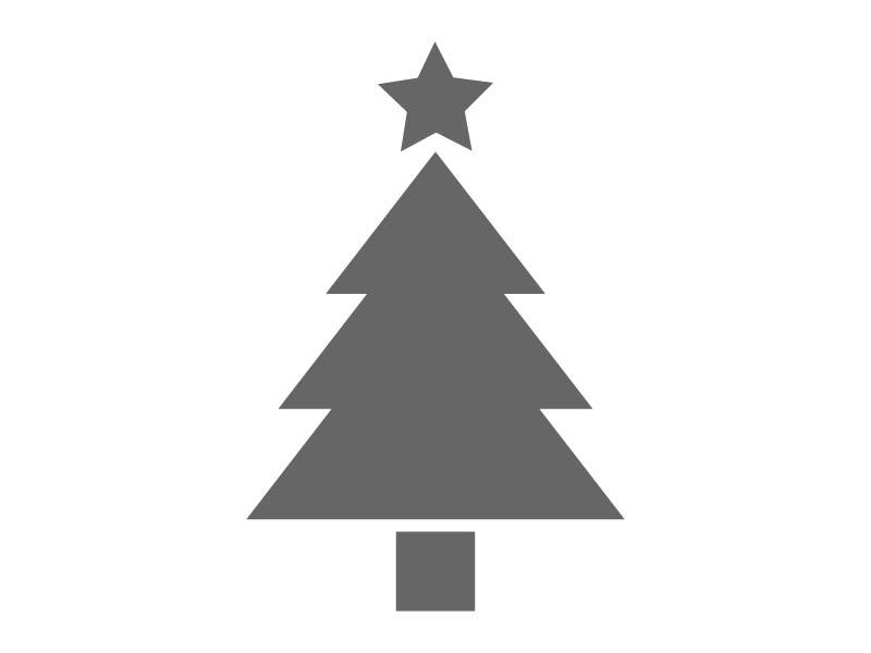 Christmas Tree With Star Decal  Christmas Tree With Star Wall Decal