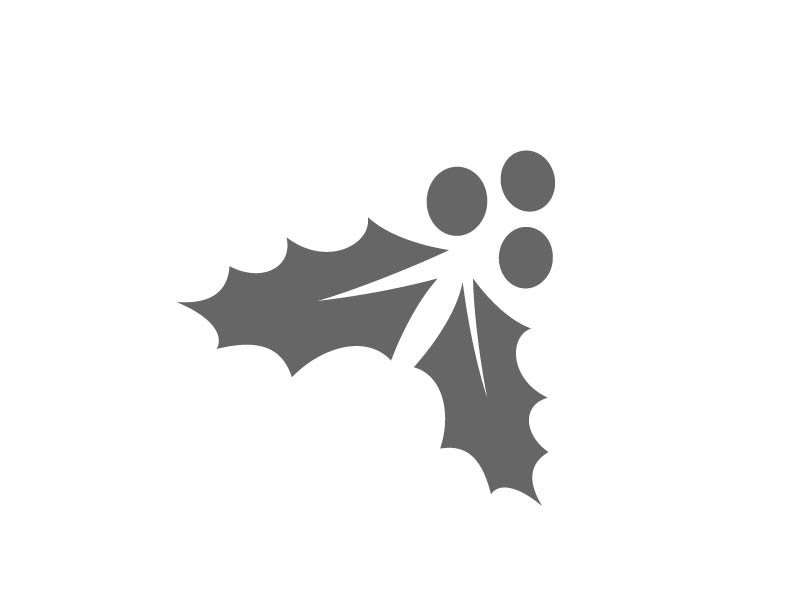 Holly Leaves Berries Decal Holly Leaves Berries Wall