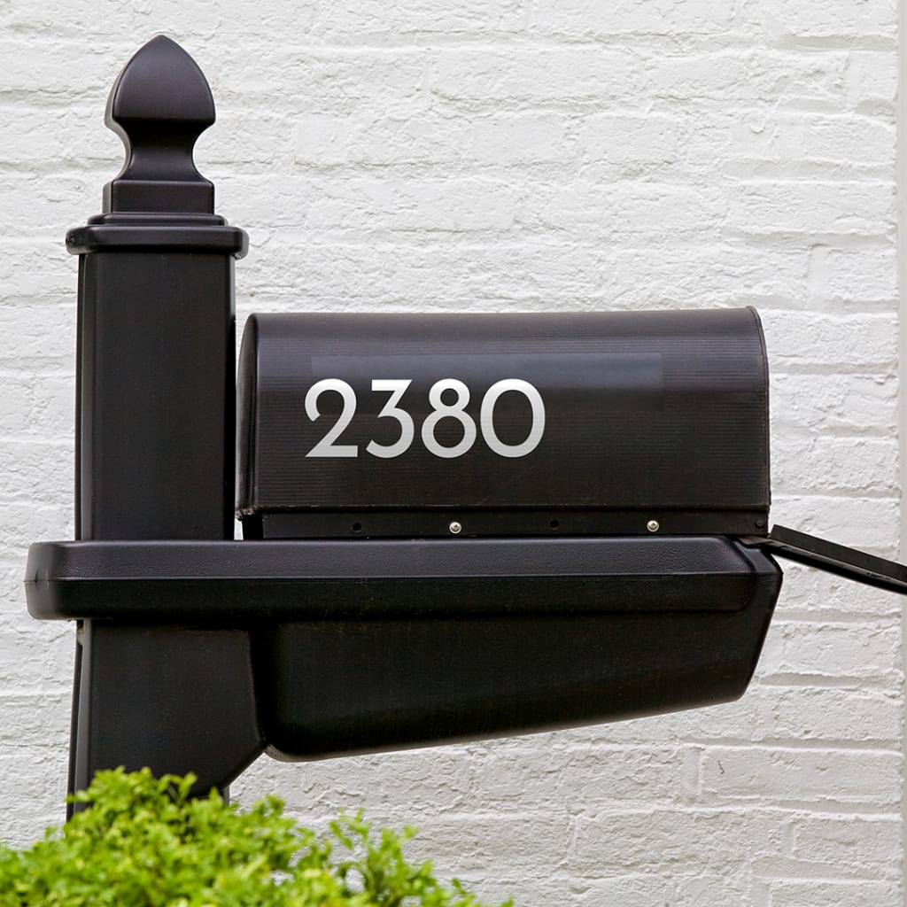 MAILBOX LETTERS Vinyl Sticker Decal Mail Box Lettering per Letter 