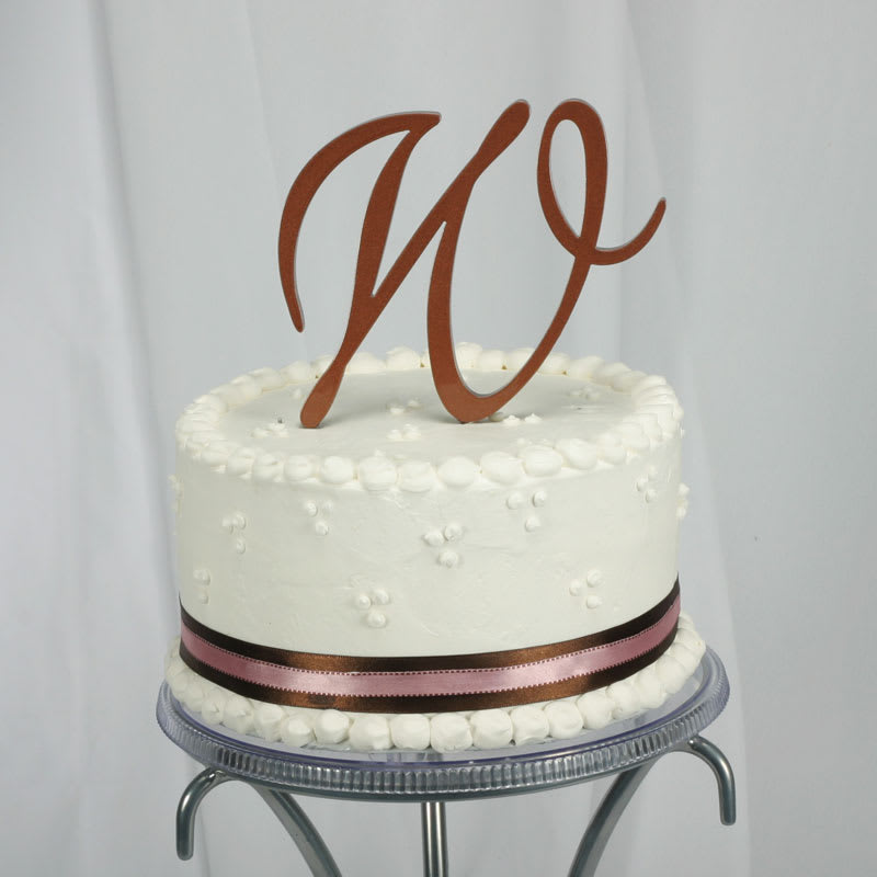 Metallic Monogram Cake Topper Craftcuts Com