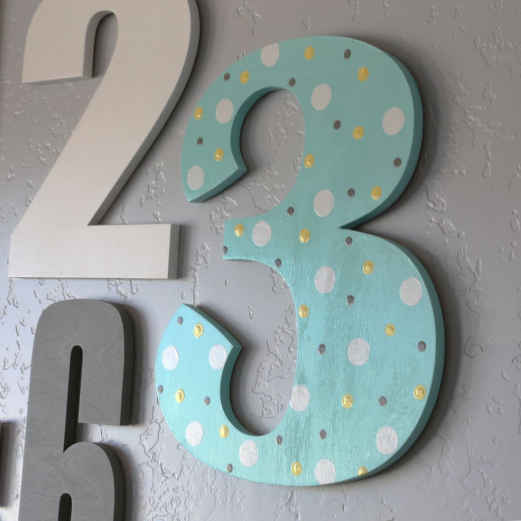Painted Wooden Numbers Craft Cuts