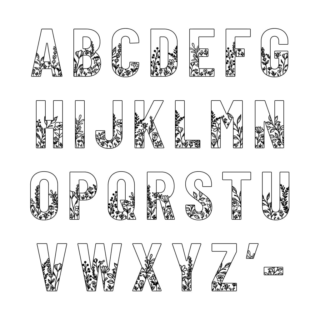 Wildflower Wall Letters | CraftCuts.com
