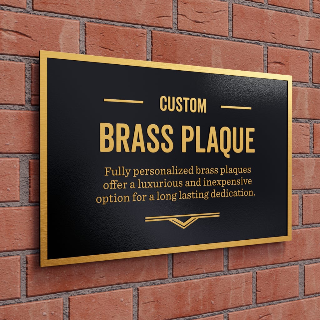 Brass Memorial Plaque - (20x10cm)
