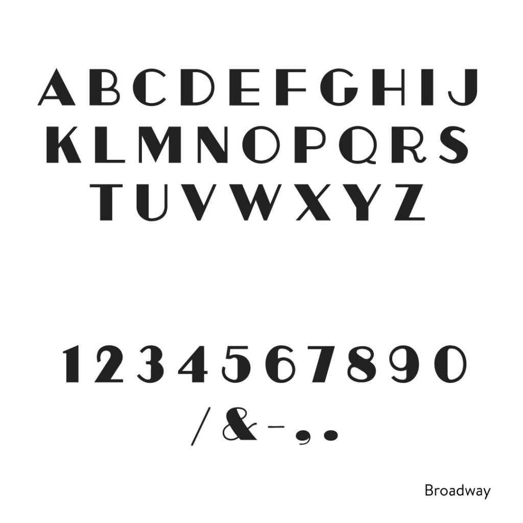 Art Deco Metal Letters Any Color Any Size Order Online