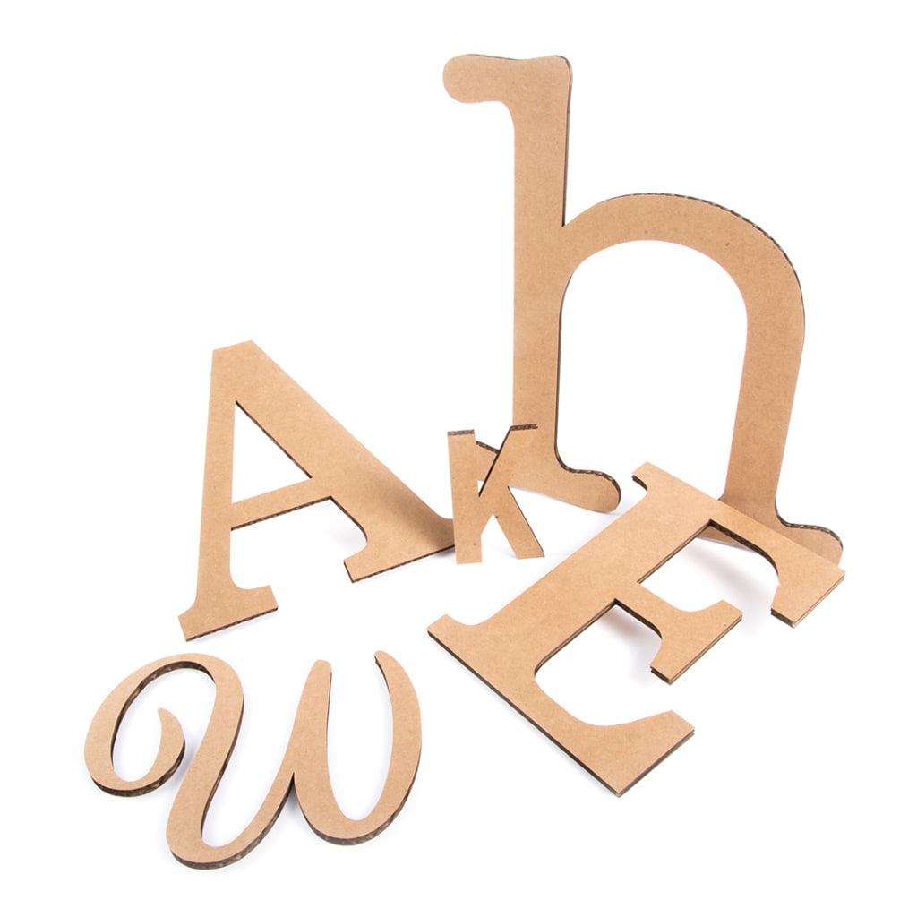 Handmade Cardboard Alphabet Letters Stock Photo - Download Image