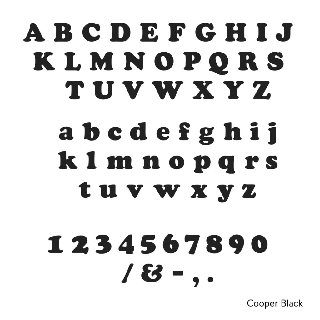 Cooper Black Outline Font