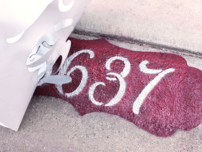 Address Number Curb Stencils - Custom Curb Stencils