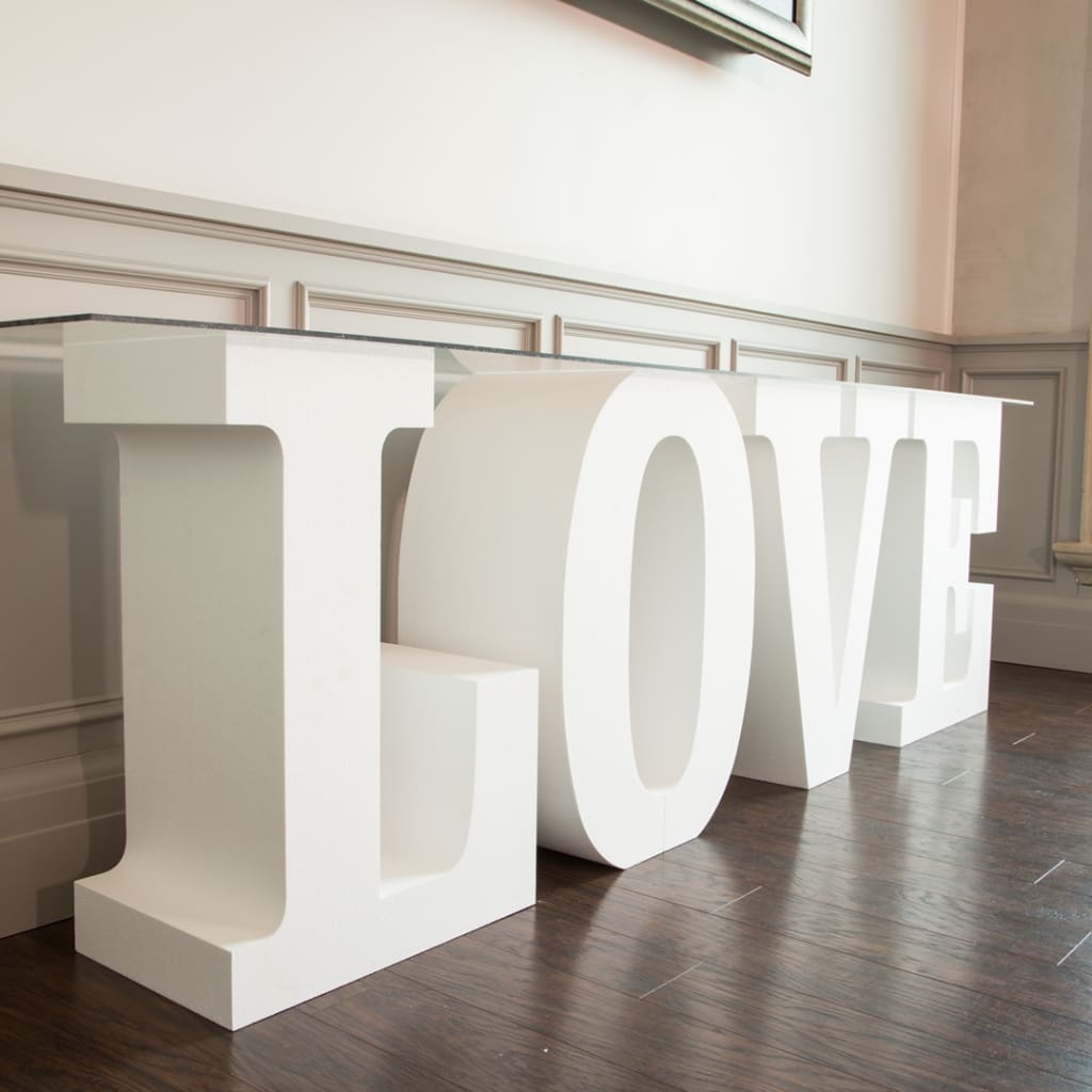 Giant Huge Foam Love Table Base Birthday Party Any Four Letters