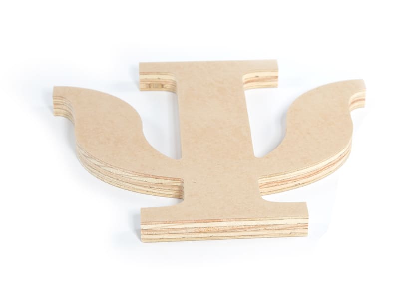 Wooden Greek Letter Alpha - Fraternity/Sorority - Premium MDF Wood Letters  (6 inch, Alpha)