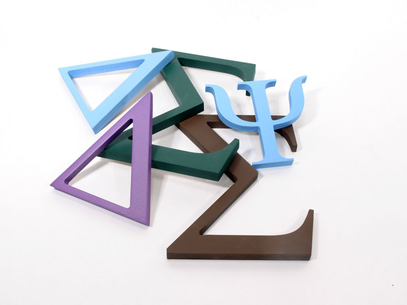 Greek Letter Gamma Symbol Unfinished Wood Letters 6 Inch Tall Paintable 