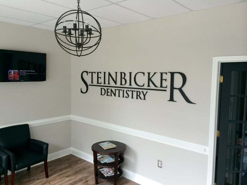 Dental Office Sign Custom Made with Expertise Woodland Manufacturing