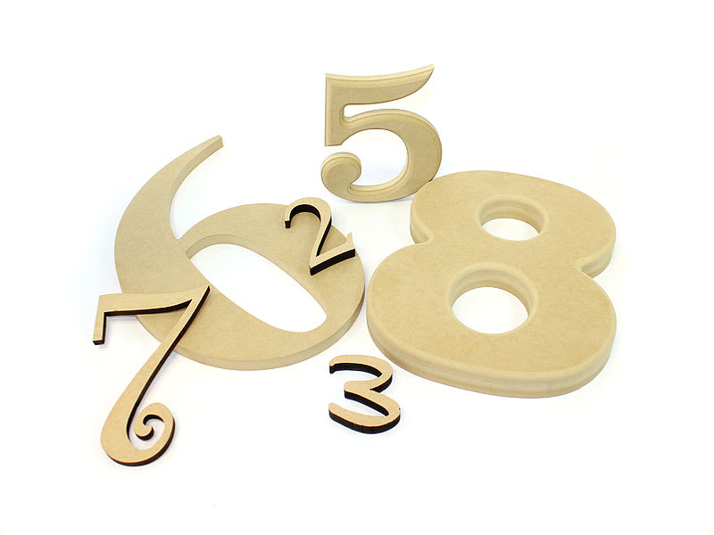 Wood Numbers - Indoor Wall Number Signs