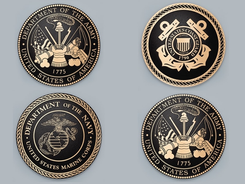 Military Seals Metal Plaques - Lifetime Guarantee | Woodland Manufacturing