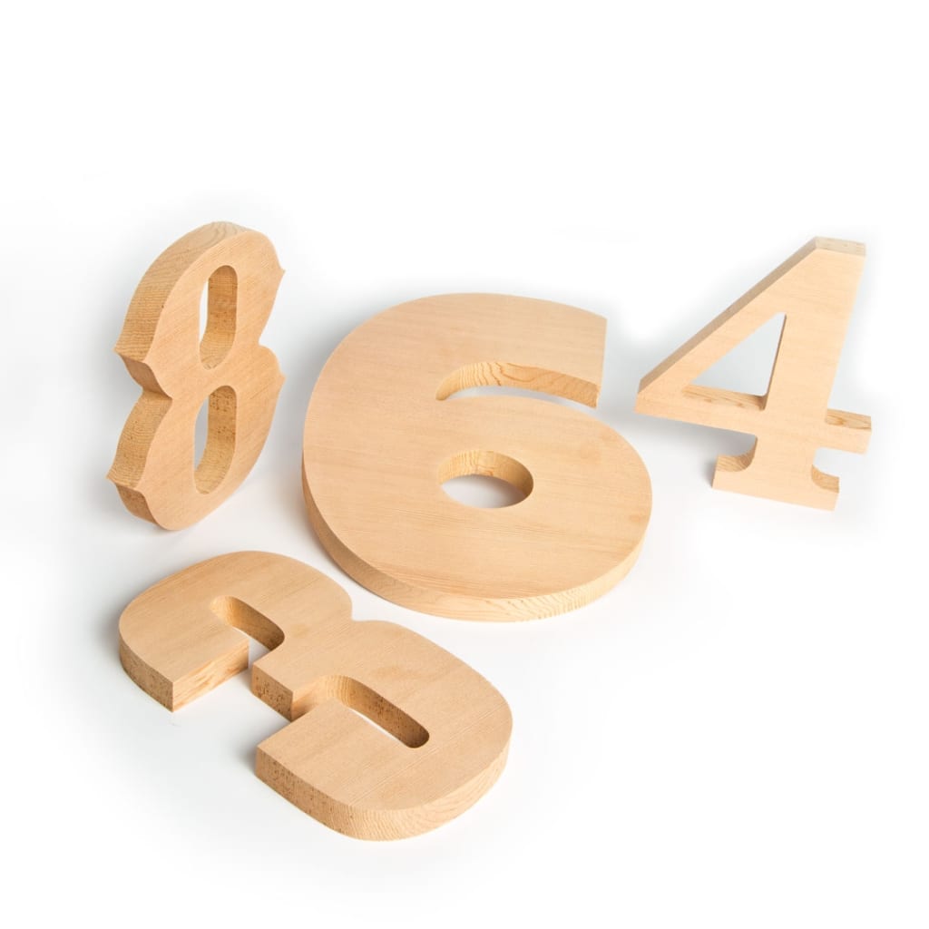 Wooden numbers 1 through 10, diy numbers 1 - 10, unfinished wooden numbers