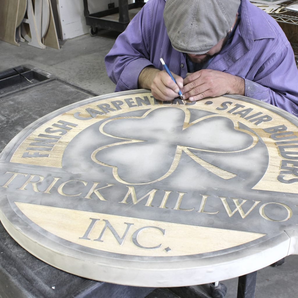 Custom Painted Outdoor Wood Signs Woodland Manufacturing