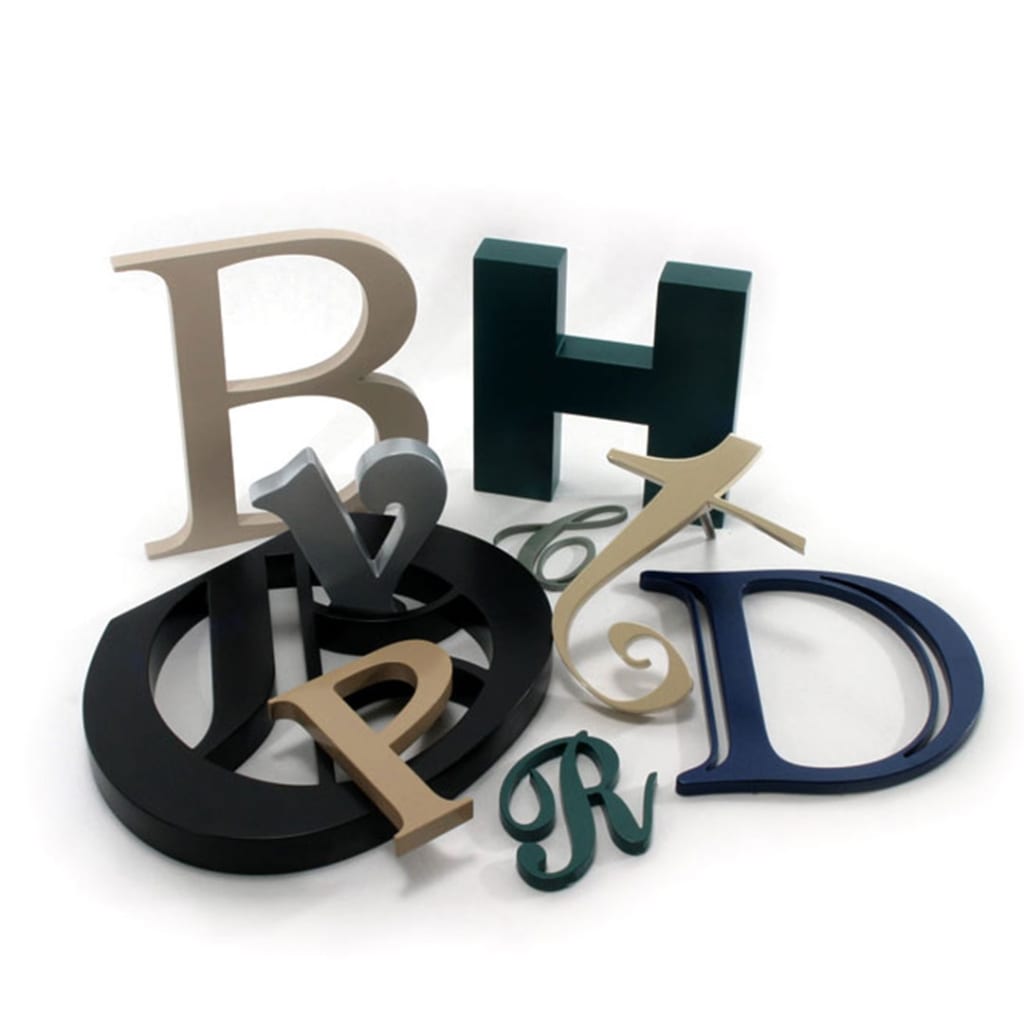 Painted Metal Letters - Any Font. Any Color.