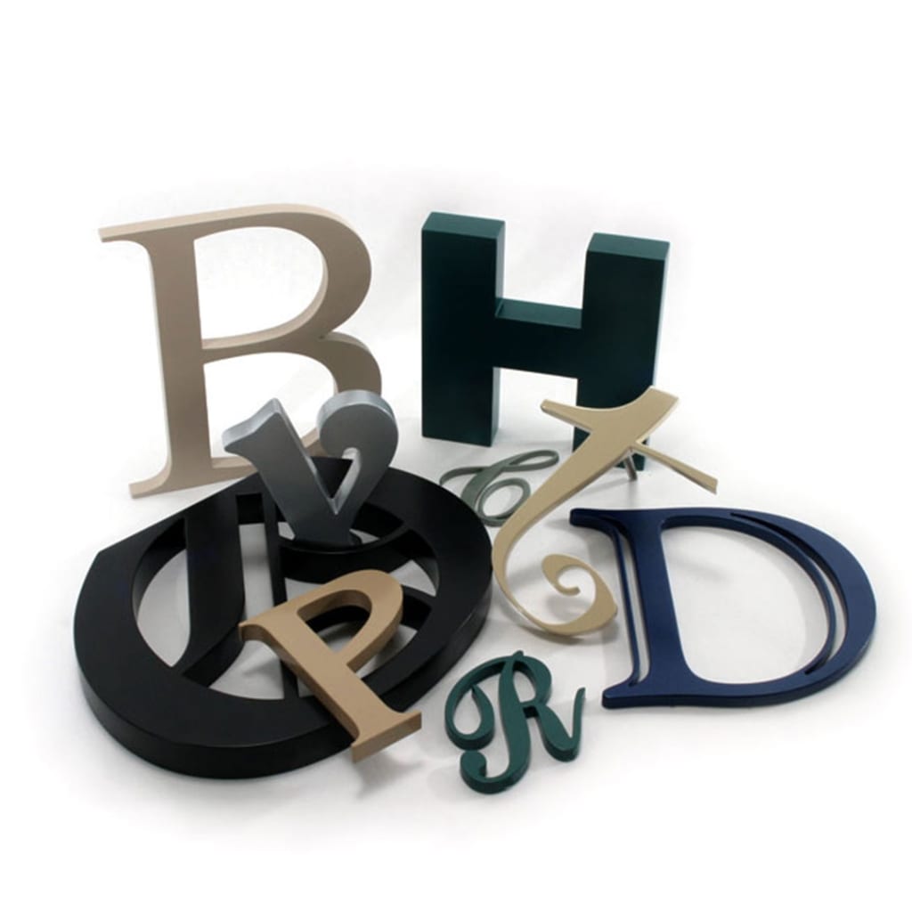 Small Cast Iron Metal Letters for DIY Crafts or Signs 