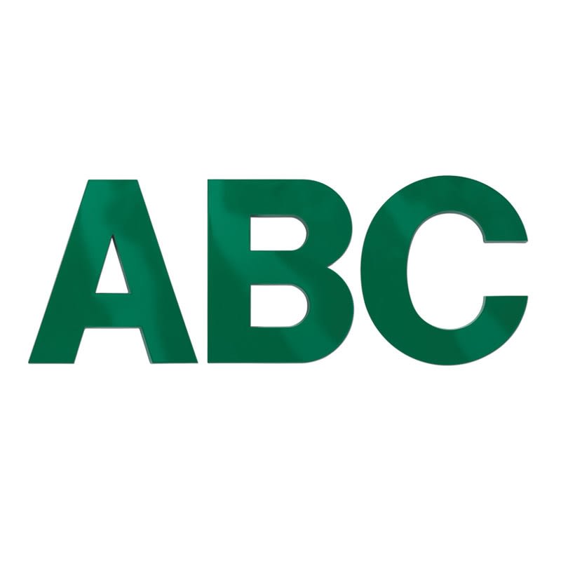 Helvetica Plastic Letters - Crisp Injection Molded | Woodland Manufacturing