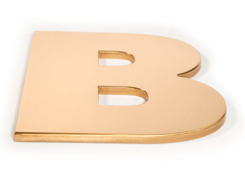 Polished Bronze Letters - Custom Gold Letters Polished to Perfection