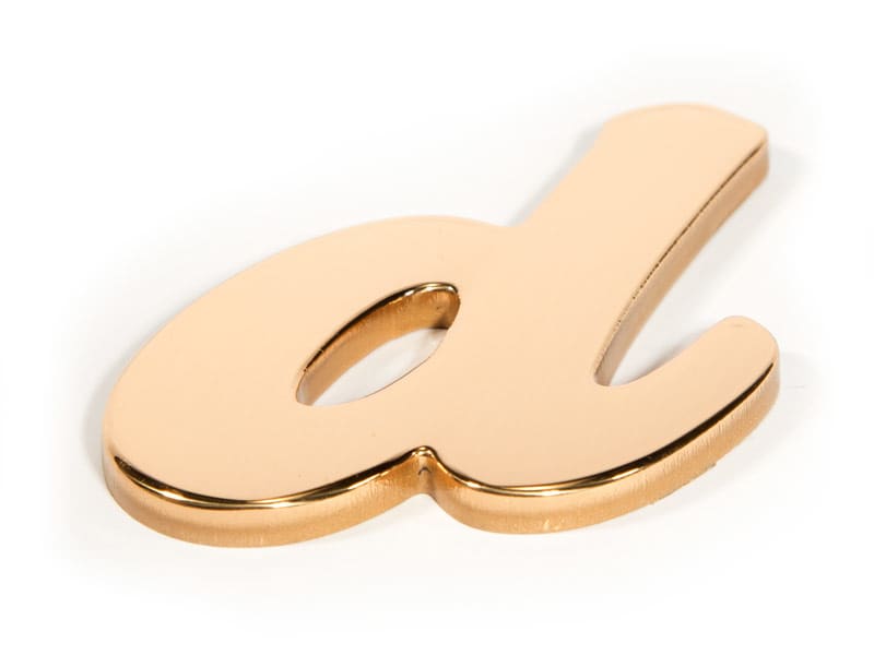 Polished Bronze Letters Custom Gold Letters Polished to Perfection