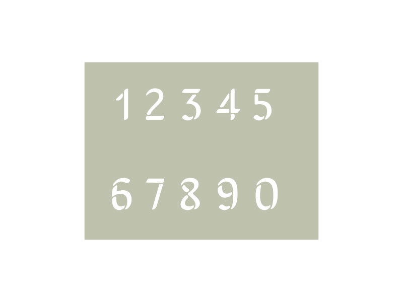 Stencil Font Number Set, Custom Sizes Our Specialty