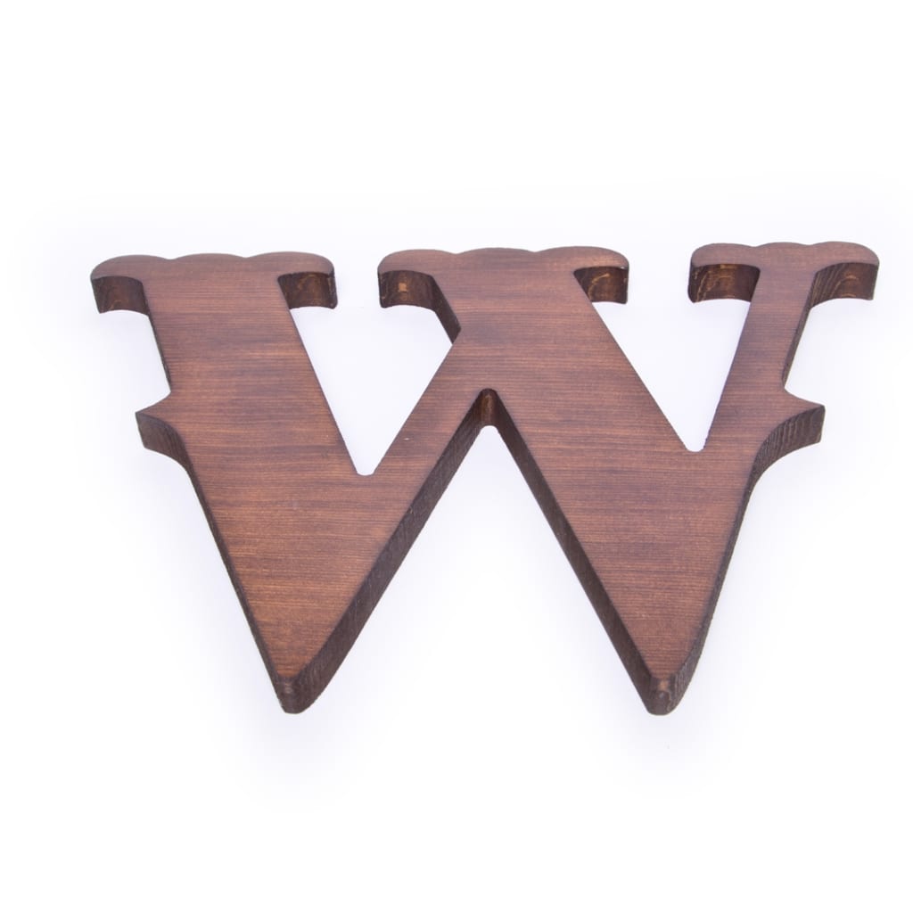 Painted Outdoor Wood Letters Any Size Any Color Any Font   Stained Cedar Letter Walnut 1 