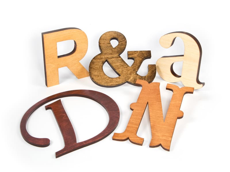 Stained Wooden Letters Woodland Manufacturing