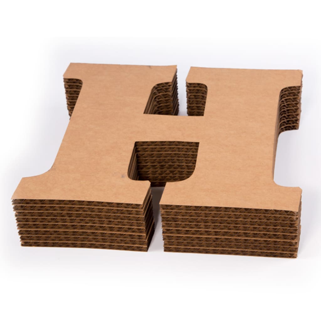 Open Cardboard Letters and Numbers