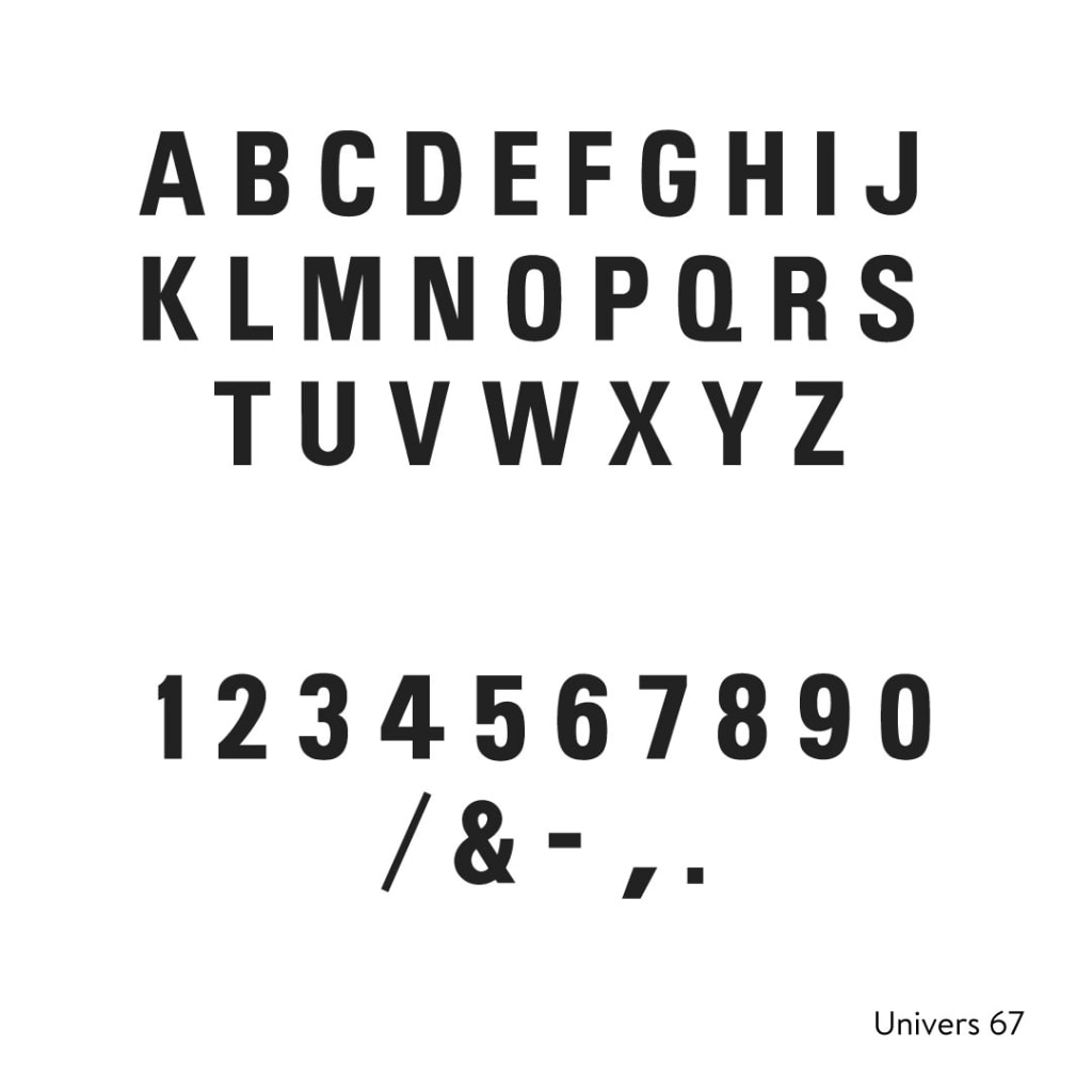 Univers 67 Plastic Sign Letters Any Color Any Size