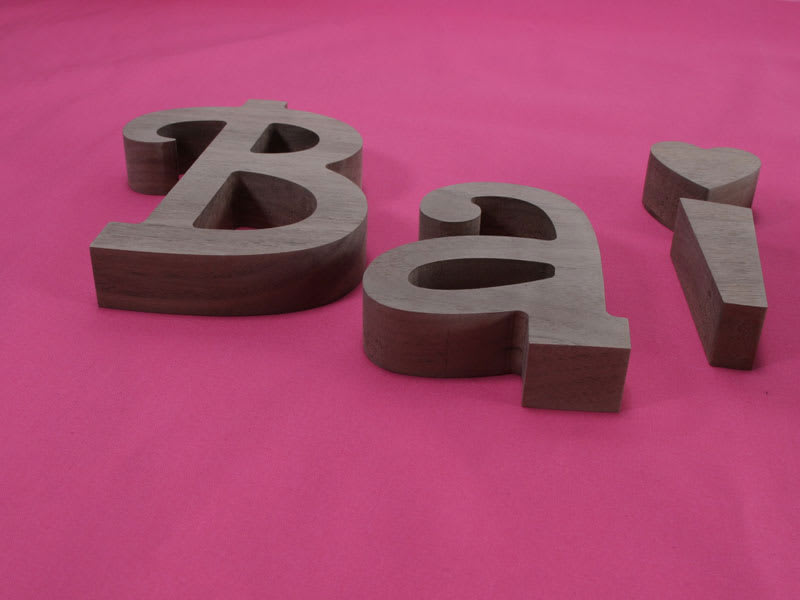 Wooden Letters - 2 1/2 tall, Made from Solid Walnut