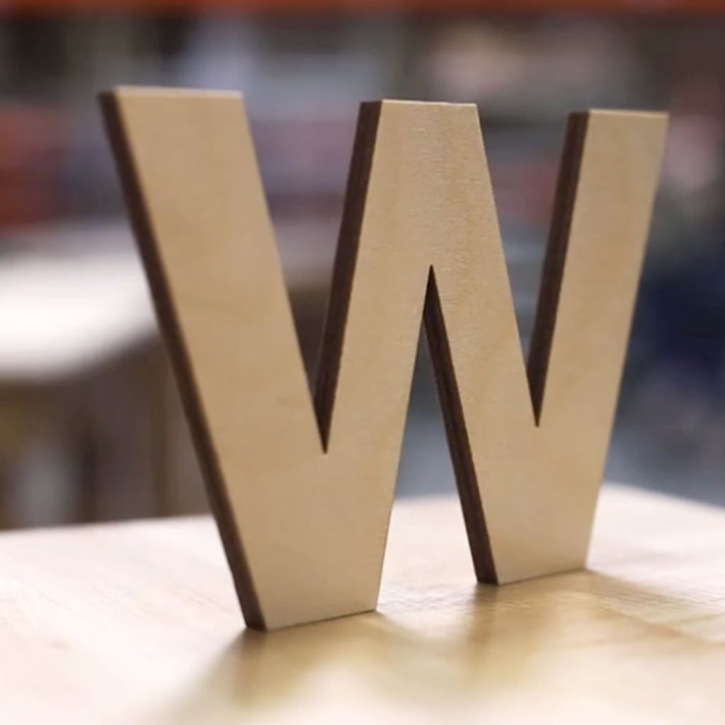 1 1/2 Inch L Wood Letters or Numbers