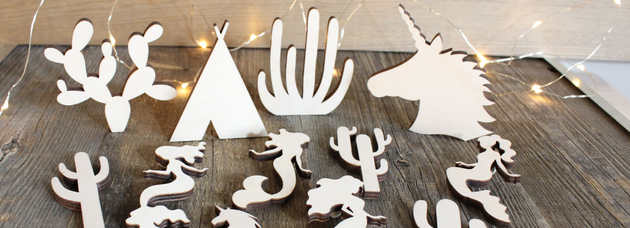 Custom Unfinished Wood Cutouts & Craft Shapes